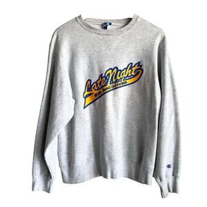 Vintage David Letterman Gray Crewneck Sweatshirt Size Large 20x27